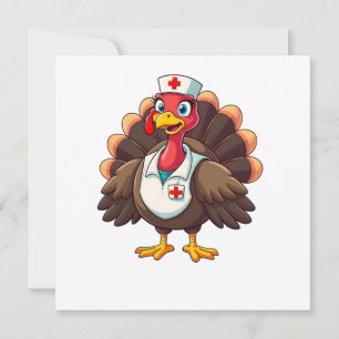 Thanksgiving Nursing Turkey Hospital Medicine  Card