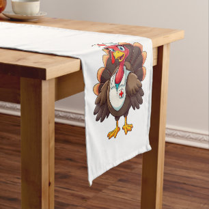 Thanksgiving Nursing Turkey Hospital Medicine Short Table Runner