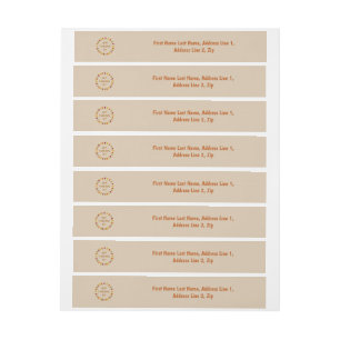 Thanksgiving Oak Leaves Custom Wraparound Address Label