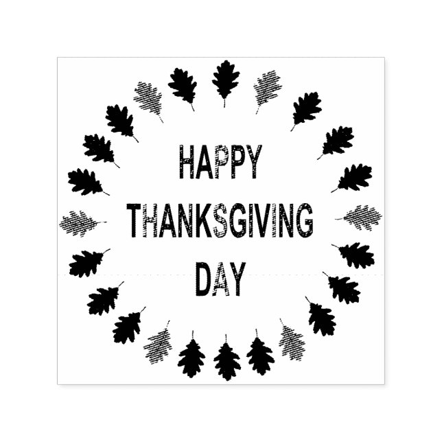 Thanksgiving Oak Leaves Self-inking Stamp (Design)