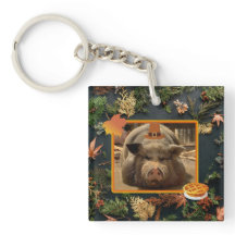 Thanksgiving Olive and Salt Keychain 