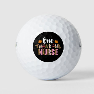 Thanksgiving One Thankful Nurse Leopard Fall Groov Golf Balls