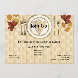 Thanksgiving or Fall Dinner Party Invitations