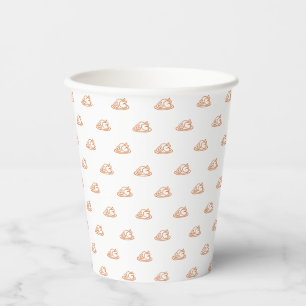 Thanksgiving orange turkey cute pattern funny  paper cups