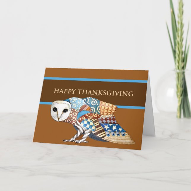 Thanksgiving Owl Card (Front)