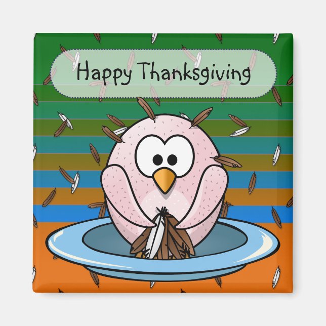 Thanksgiving owl magnet (Front)