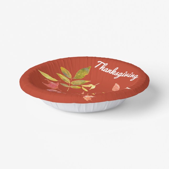 Thanksgiving Paper Bowl Plate (Angled)