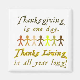 Thanksgiving Paper Cutouts Cute Saying Magnet