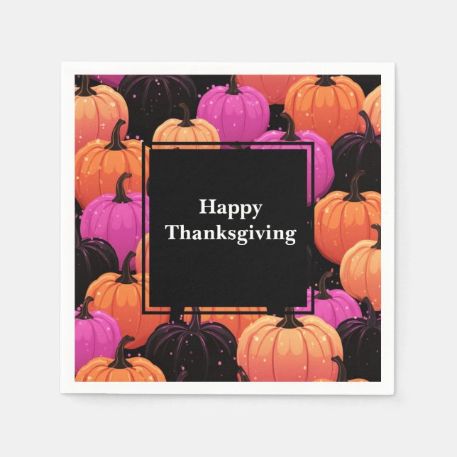 Thanksgiving Paper Napkins  (Front)