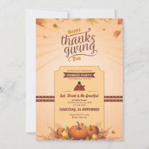 Thanksgiving Party Flyer template