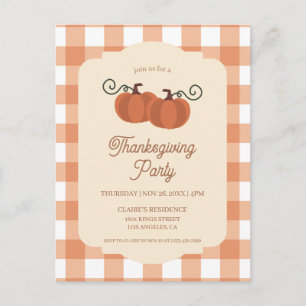 Thanksgiving Party Friendsgiving Dinner  Postcard