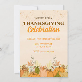 THANKSGIVING PARTY  INVITATION
