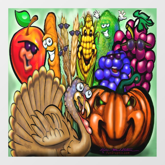 Thanksgiving Party Window Cling (Sheet)