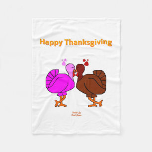 Thanksgiving Passion Small Fleece Blanket