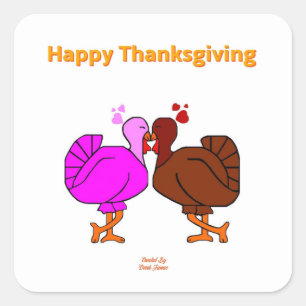 Thanksgiving Passion Square Sticker