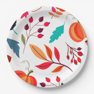 Thanksgiving Pattern Paper Plate