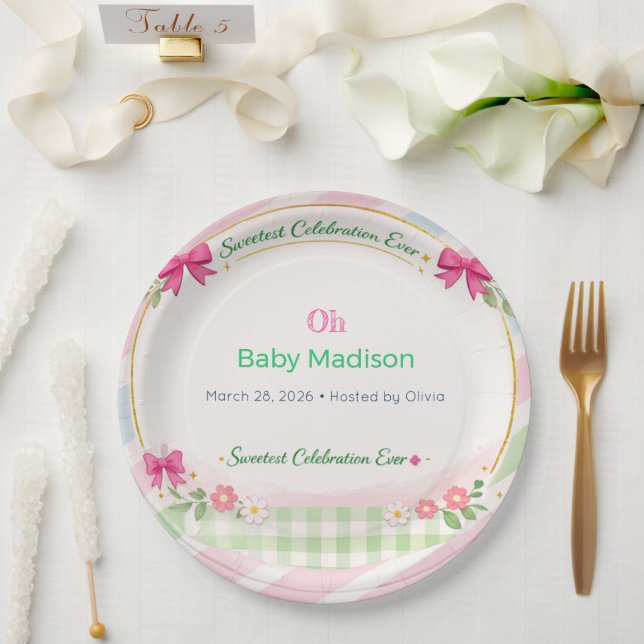 Thanksgiving Patterned Square Paper Plates Set (Wedding)