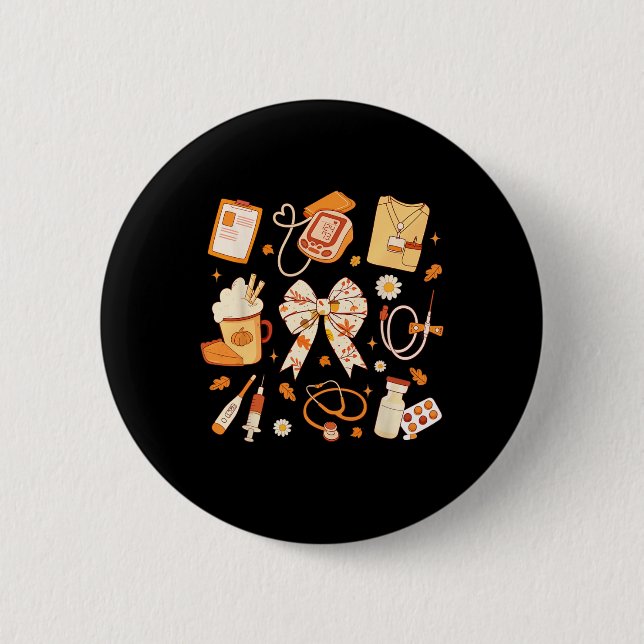 Thanksgiving Pecan Pie Bootleg 90's Rap Rock Vinta 2 Inch Round Button (Front)
