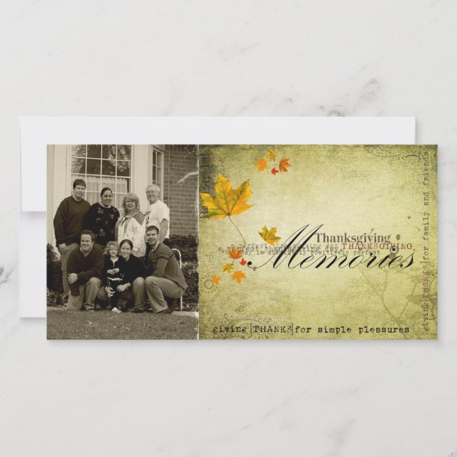 thanksgiving Photcard Holiday Card (Front)