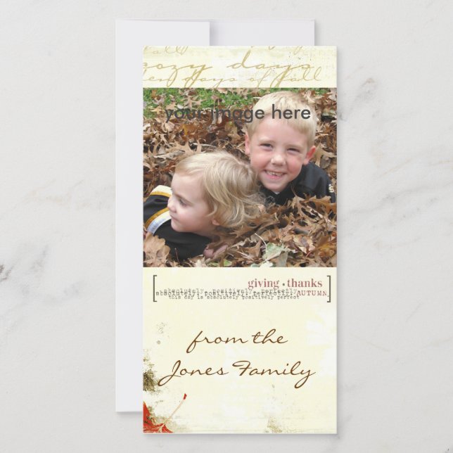 thanksgiving Photcard Holiday Card (Front)