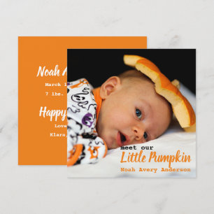 Thanksgiving Photo Birth Announcement