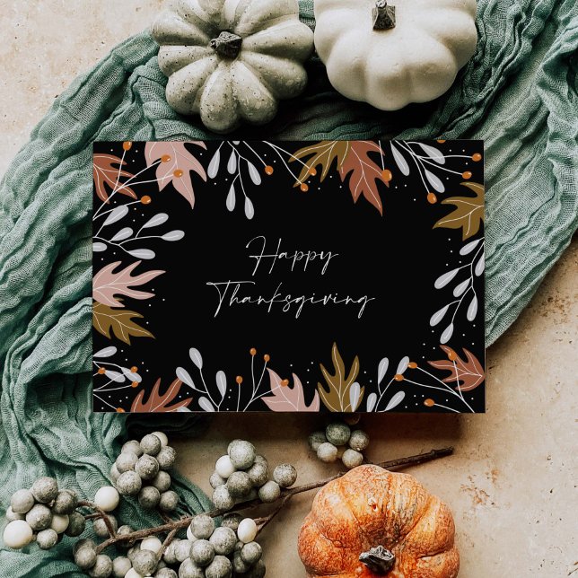 Thanksgiving Photo Cards Autumn Leaves Botanical  (Creator Uploaded)