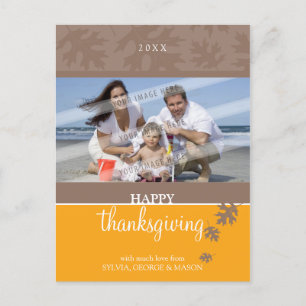 THANKSGIVING PHOTO CARTE POSTALE :: tomber feuille