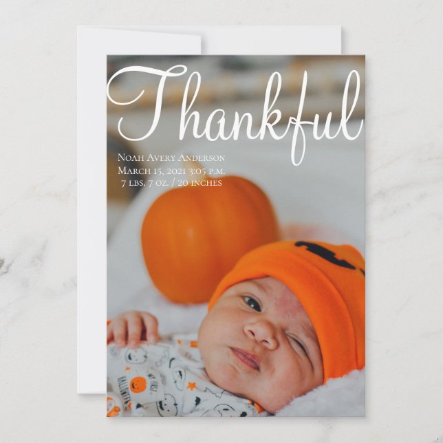 Thanksgiving Photo Collage Faire-part de naissance (Devant)