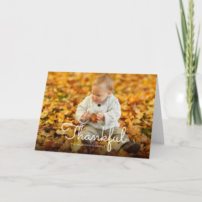 Thanksgiving Photo Custom Card (Front)