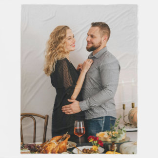 Thanksgiving photo fleece blanket