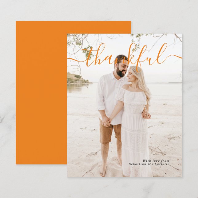 Thanksgiving Photo Typography Template (Front/Back)