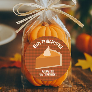 Thanksgiving Pie Dinner Party Classic Round Sticker