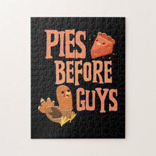 Thanksgiving Pie Fun Funny Thurkey Jigsaw Puzzle