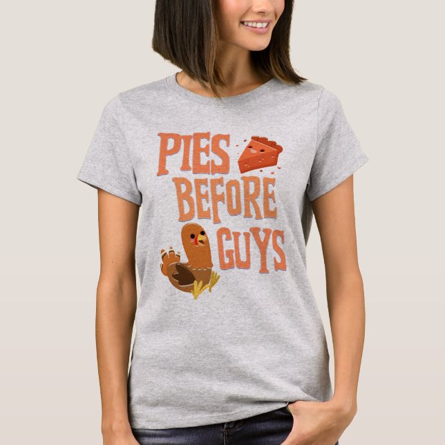 Thanksgiving Pie Fun Funny Thurkey  T-Shirt (Front)