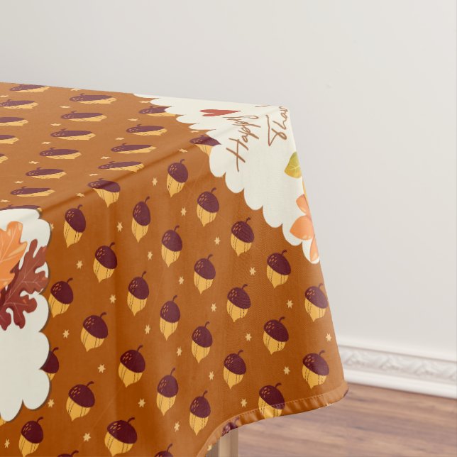 Thanksgiving Pie Pumpkin Turkey Tablecloth (In Situ)