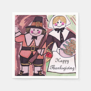 THANKSGIVING PILGRAMS napkins