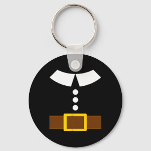 Thanksgiving Pilgrim Costume Turkey Day Family Mat Keychain