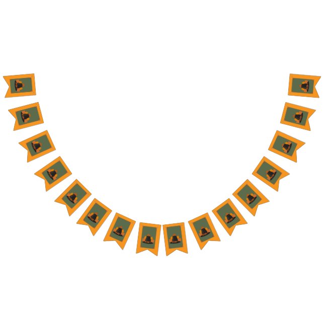 Thanksgiving Pilgrim Hat bunting banner (All)