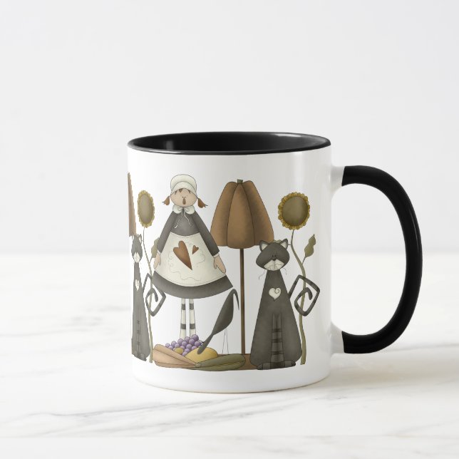 Thanksgiving Pilgrim Life Mug (Right)