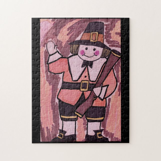 THANKSGIVING PILGRIM MAN puzzle puzzle (Vertical)