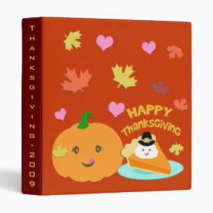 Thanksgiving Pilgrim Pumpkin Pie Binder