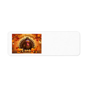Thanksgiving Pilgrim Turkey Address Labels