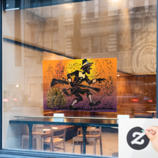 Thanksgiving Pilgrim Window Cling