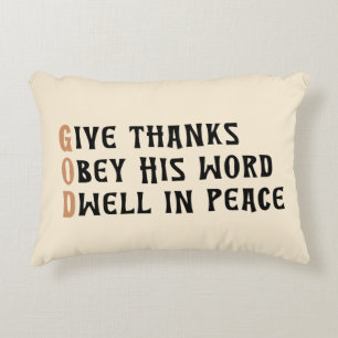 Thanksgiving Pillow – GOD & AMEN Faith Quote