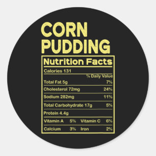 Thanksgiving Pjs For Family Corn Pudding Nutrition Classic Round Sticker