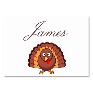 Thanksgiving Place Cards With Turkey
