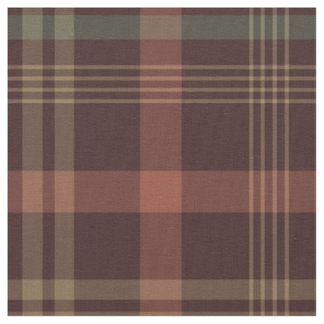 Thanksgiving plaid tartan pattern fabric (Close Up)