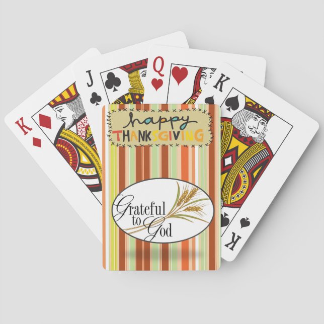 Thanksgiving Playing Card Deck (Back)