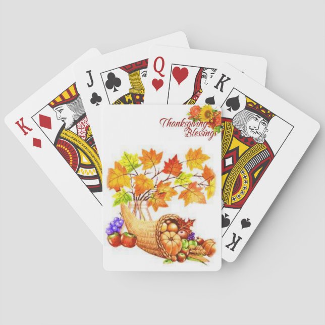 Thanksgiving Playing Card Deck (Back)