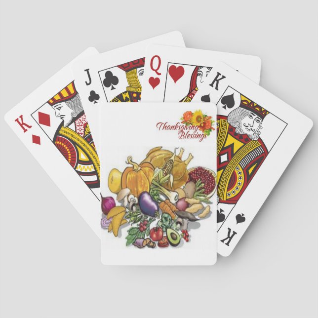 Thanksgiving Playing Card Deck (Back)